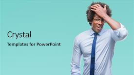  Presentation with afro - Slides featuring foolish manager - afro american business man wearing background and a  colored foreground