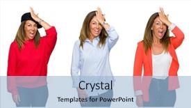  Presentation with collage - Presentation theme having foolish manager - collage of beautiful middle age background and a light blue colored foreground