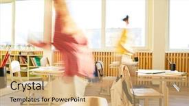  Presentation with fun classroom - Audience pleasing slide set consisting of foolishness at school break unrecognizable backdrop and a coral colored foreground