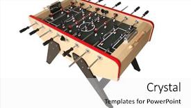  Presentation with soccer - Slides having foosball table on white background background and a white colored foreground