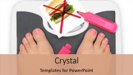  Presentation with feet - Colorful slide set enhanced with diabetic foot - woman' s feet on bathroom backdrop and a coral colored foreground