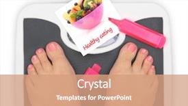  Presentation with diabetic foot - Slide set featuring diabetic foot - woman' s feet on bathroom background and a coral colored foreground