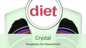  Presentation with weighing scale - Audience pleasing presentation consisting of diabetic foot - woman' s feet on weighing backdrop and a soft green colored foreground