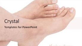  Presentation with well - PPT theme having foot ankle anatomy - beautiful well-groomed male legs male background and a lemonade colored foreground