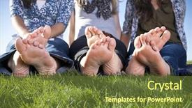  Presentation with jesus washed feet disciples - Audience pleasing theme consisting of foot care - barefoot female feet outdoors backdrop and a tawny brown colored foreground