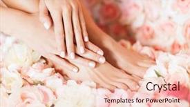  Presentation with healthcare - Presentation theme with foot care - beaty and healthcare - closeup background and a lemonade colored foreground