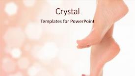  Presentation with pastel - Colorful PPT theme enhanced with foot care - female feet on pastel background backdrop and a lemonade colored foreground