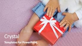  Presentation with holy family the child jesus - Cool new PPT theme with foot children - small child holds a nice backdrop and a coral colored foreground