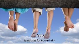  Presentation with three king - Presentation consisting of foot children - three kids siting background and a light blue colored foreground