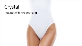  Presentation with body mind and soul - Slide deck consisting of foot muscles - fit and beautiful female body background and a white colored foreground