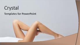  Presentation with body - Theme with foot muscles - fit and beautiful female body background and a light gray colored foreground