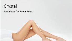  Presentation with nutrition and body - PPT theme featuring foot muscles - fit and beautiful female body background and a white colored foreground