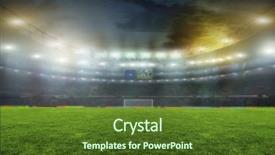  Presentation with foot muscles - PPT layouts having foot muscles - stadium abstract football background and a tawny brown colored foreground