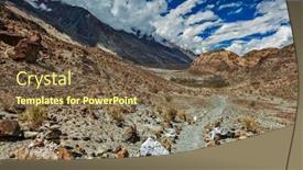  Presentation with path - Slide deck with foot-path-to-sacred-buddhist background and a tawny brown colored foreground