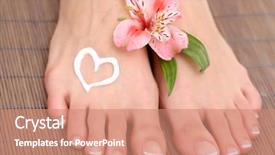  Presentation with bamboo - Slides with wedding - bride putting a ring background and a light gray colored foreground