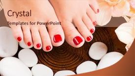  Presentation with feet - Colorful slide deck enhanced with foot spa - closeup photo of a beautiful backdrop and a lemonade colored foreground