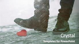  Presentation with heart love - Slides enhanced with foot stomping - tramples love symbol of separation background and a  colored foreground
