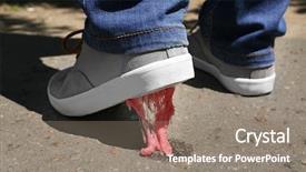  Presentation with chewing gum - Audience pleasing presentation theme consisting of foot stuck in chewing gum backdrop and a  colored foreground