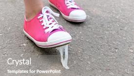  Presentation with chewing gum - Colorful slide set enhanced with foot stuck into chewing gum backdrop and a gray colored foreground