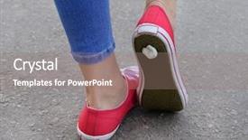  Presentation with chewing gum - Slides having foot stuck into chewing gum background and a  colored foreground