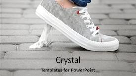  Presentation with chewing gum - Presentation theme featuring foot stuck into chewing gum background and a light gray colored foreground