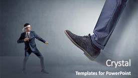  Presentation with karate - PPT layouts featuring foot treading small young karate background and a  colored foreground