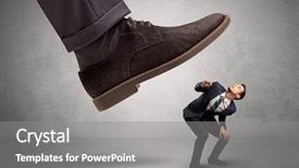  Presentation with stepping - Presentation theme having foot which is stepping down background and a  colored foreground