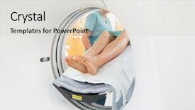  Presentation with examination - Audience pleasing slides consisting of foot x ray - female patient undergoing ct scan backdrop and a lemonade colored foreground