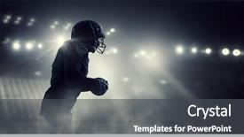  Presentation with game - Presentation theme consisting of football - it is game time background and a dark gray colored foreground