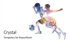  Presentation with champion - Slide set consisting of football - little soccer champion mixed media background and a white colored foreground