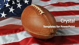  Presentation with usa flag - Beautiful theme featuring football against a usa flag backdrop and a tawny brown colored foreground