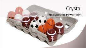 Presentation with baseball - Theme consisting of football and basketball easter themed background and a white colored foreground