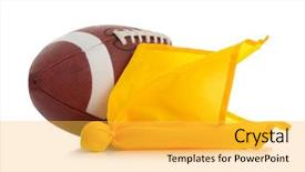  Presentation with penalty - Presentation theme enhanced with football and yellow penalty flag background and a yellow colored foreground