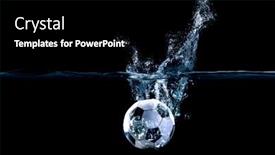  Presentation with football - Presentation design having football-ball-in-water-mixed background and a black colored foreground