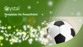  Presentation with ball sports - Presentation theme enhanced with football-ball-on-bright-green background and a forest green colored foreground
