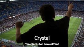  Presentation with soccer fans - Audience pleasing slides consisting of football barcelona - happy soccer fans backdrop and a black colored foreground