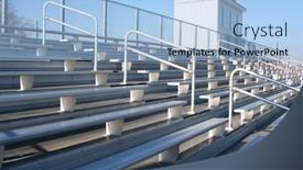  Presentation with football - PPT layouts having football-bleachers-stands background and a light blue colored foreground
