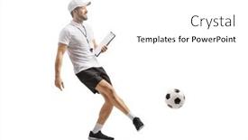  Presentation with football coach - Presentation with football-coach-with-a-whistle background and a white colored foreground