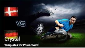  Presentation with friendly - Presentation featuring friendly soccer match between germany background and a wine colored foreground