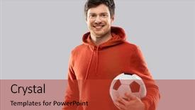  Presentation with basketball basketball hoop sport ball - Slide deck having football fan in red background and a red colored foreground