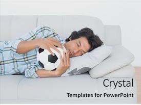 Football Fan Sleeping On Couch PPT template 15 | CrystalGraphics