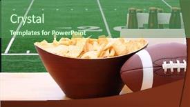  Presentation with football field - PPT layouts featuring football field great for super background and a ocean colored foreground