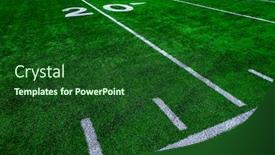  Presentation with football competition - Presentation enhanced with football-field-green-grass-white background and a forest green colored foreground