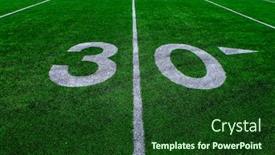  Presentation with football competition - PPT layouts consisting of football-field-green-grass-white background and a forest green colored foreground