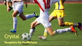  Presentation with football stadium - PPT theme having football game at the stadium background and a  colored foreground