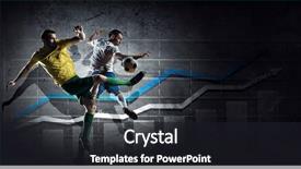  Presentation with statistics - Presentation design having football game statistics mixed media background and a dark gray colored foreground