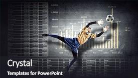  Presentation with statistics - Slide deck enhanced with football game statistics mixed media background and a dark gray colored foreground