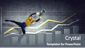  Presentation with statistics - Presentation theme having football game statistics mixed media background and a gray colored foreground