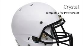  Presentation with american football and helmet on field - Presentation theme featuring football-helmet-a-white-football background and a white colored foreground