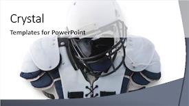  Presentation with shoulder - Beautiful PPT theme featuring football helmet and shoulder pads backdrop and a white colored foreground